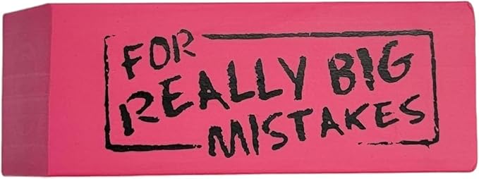 Rhode Island Novelty Jumbo Big Mistake Wedge Eraser, One Per Order by RhodeIslandNovelty