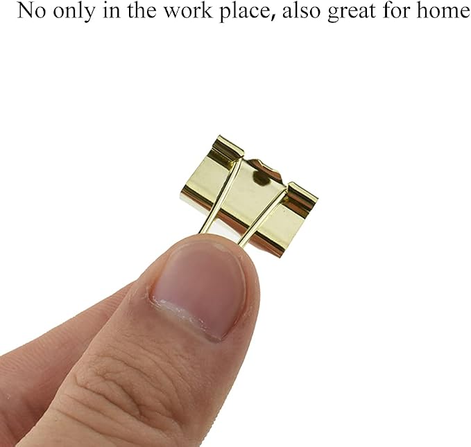 HAHIYO Binder Clips Paper Clamps Spring Steel Sturdy Small 0.75 inches Width - Image 5