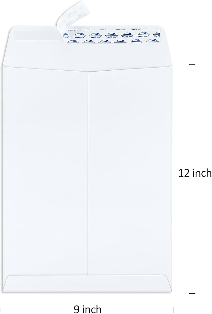 ValBox 9x12 Self Seal Catalog Envelopes 250 Packs White Envelopes - Image 2