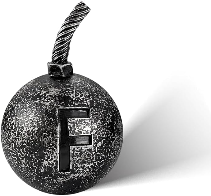 Initial Bomb Paperweight Humor Decor, Office Gift by MillMB