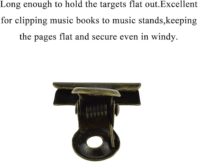 HAHIYO 0.87inch Brown Bulldog Clips Metal File Hinge Binder Clips Clamps Save - Image 4