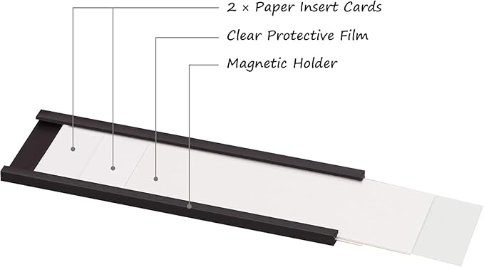 Realth C Channel Magnetic Label Holders 0.78" x 4" 50 Pack | Name Magnets - Image 6