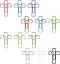 OWLFAVO 120pcs Cross Heart Shape Paper Clips by OWLFAVO