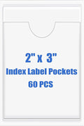 Origin-Joy 60 PCS Self Adhesive Index Card Pockets by Origin-Joy