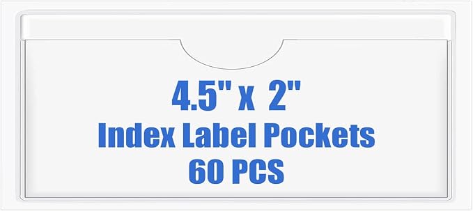Origin-Joy 60 PCS Self Adhesive Index Card Pockets by Origin-Joy