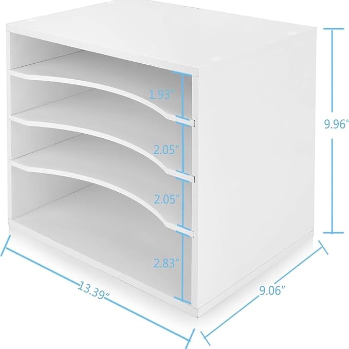 EMERIT 4-Tier Adjustable Paper Organizer, Large Capacity Desktop Organzier - Image 3