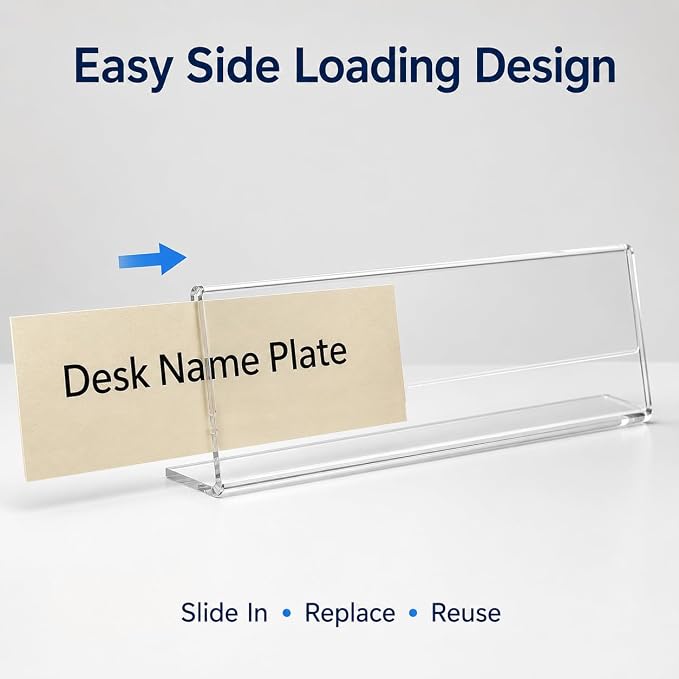 NIUBEE 12 Pack Acrylic 2x8 Name Plates - Image 5