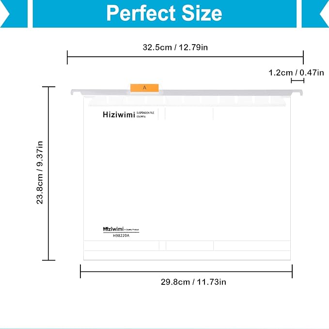 30 Pcs PP Hanging File Folders Letter Size, Transparent Hanging Folders - Image 2