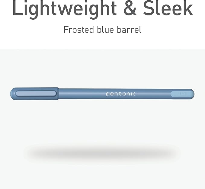 Pentonic Ballpoint Pens, Frosted Pale Blue Barrel - Image 6