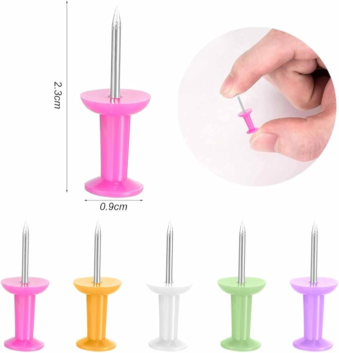 Push Pins Thumb Tacks for Wall Decorative Push Pins for Bulletin Board - Image 2