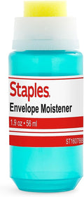 Staples Envelope Moistener, 2 oz., 3 Pack – Non‑Spill Adhesive Moistening Gel by Staples