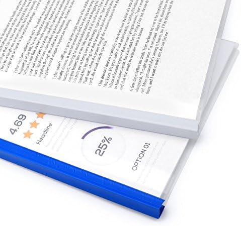 Plastic File Folder 10mm Sliding Bar Report Covers, 40 Sheet Capacity, - Image 4