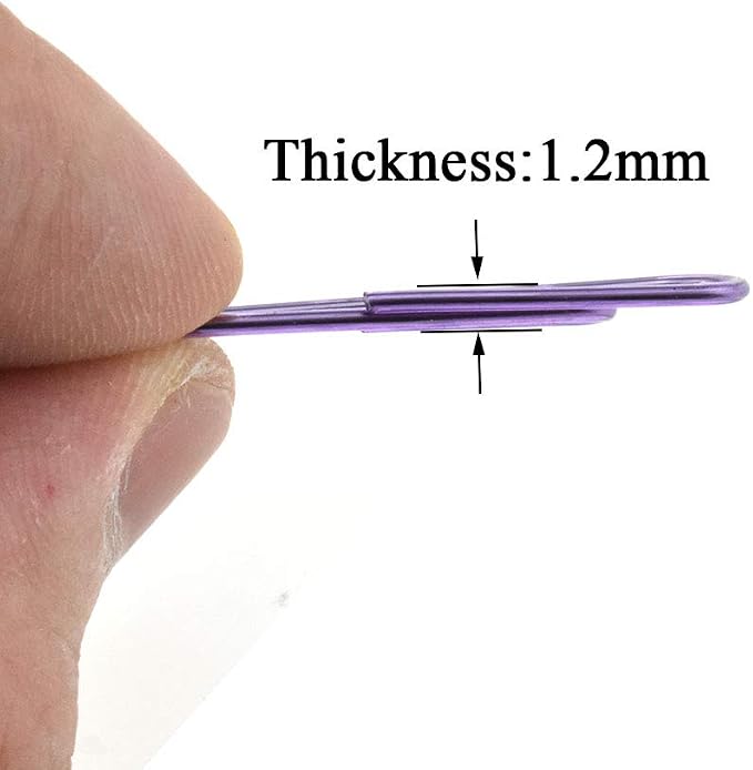 HAHIYO Paper Clips 1.3" Length Purple Paperclips Vinyl Coated Prevent - Image 3