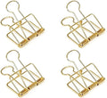 4Pcs Gold Hollow Out Long Tail Wire Binder Clips Paper Binder Clip Large Binder by Tustao