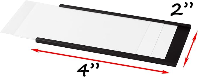 Realth C Channel Magnetic Label Holders 50 Pack 2'' x 4'' - Image 2