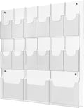 Acrylic Brochure Pamphlet Holder, 3 Magazine Holders and 12 Pamphlet Holders by Nalwort