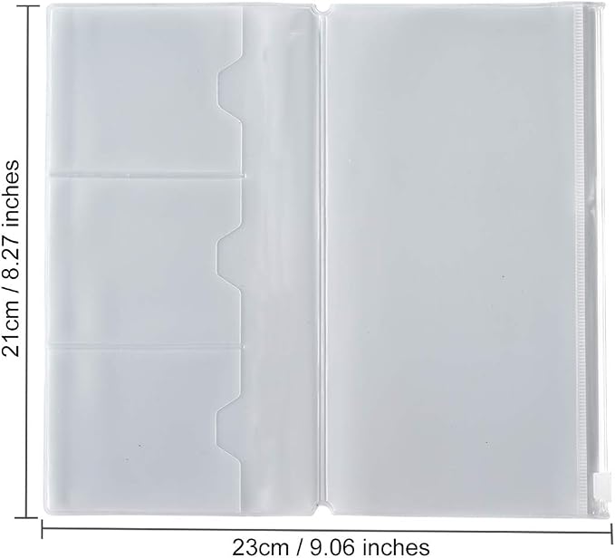 Moterm Kraft File Folder + Zipper PVC Pouch Travelers Journal Refills Pack | - Image 2