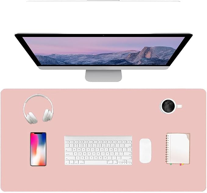 PU Leather Desk Pad Protector Gaming Mouse Pad Non Slip Desk Mat by Unknown