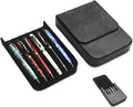 PU Leather 6 Fountain Pen/Pencil Tray Case, Magnetic Closure by MIVLXLX