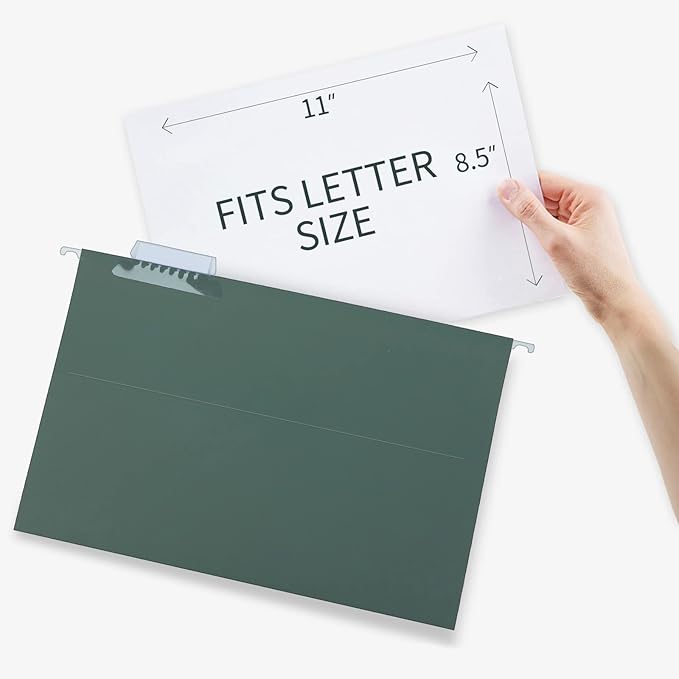 HERKKA Extra Capacity Hanging File Folders, 60 Pack Reinforced Letter Size - Image 3
