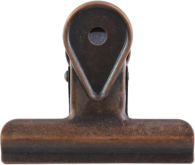 Xiaoyztan Mini Clips, 65mm Wide Red Bronze Bulldog Clips Paper Clip Binder Bull - Image 2