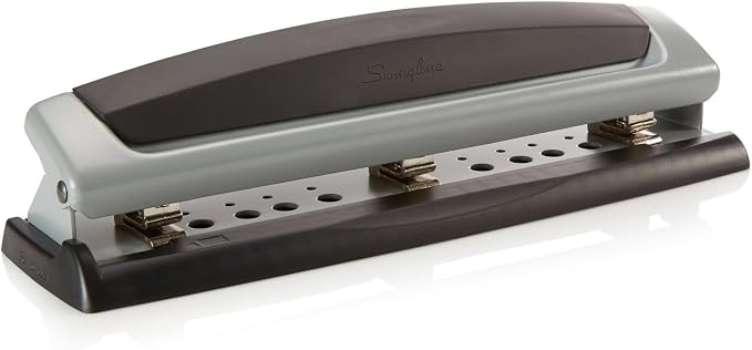 Swingline 3 Hole Punch, 10 Sheet Capacity Three Hole Puncher 3 Ring, Adjustable by Swingline