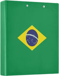 Brazil Flag 3-Ring Binder, 1.5 Inch D-Ring Organizer Folder Clipboard Binder by Unknown