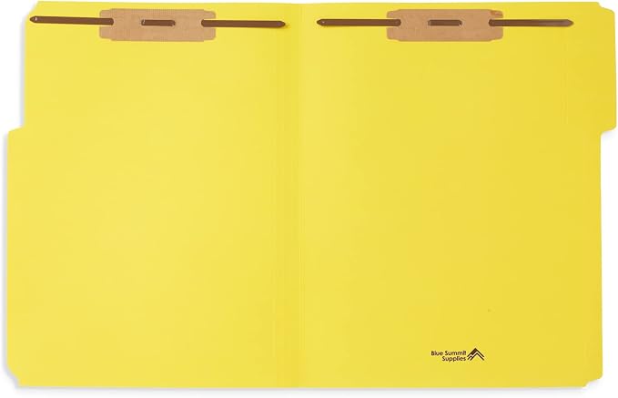 50 Yellow Fastener File Folders - Image 2