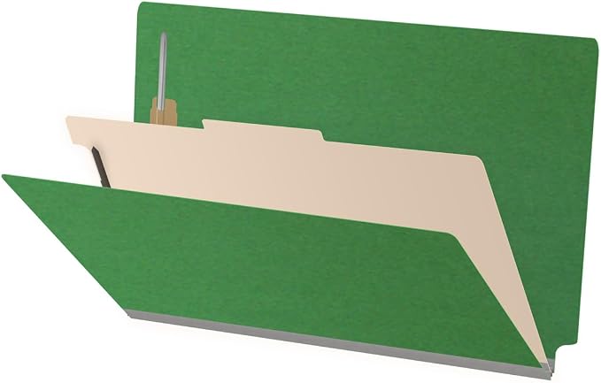 Ecom Folders Top Tab Pressboard Classification Folders | Legal Size 25 Pt Stock by Ecom+Folders