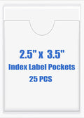 Origin-Joy 25 PCS Self-Adhesive Index Label Pockets by Origin-Joy