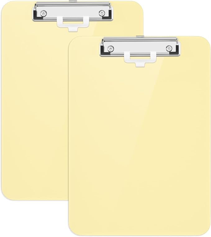 Hongri Plastic Clipboard with Pen Holder, Nurses and Women, Low Profile Clip by Hongri