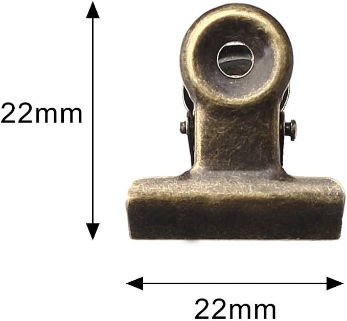 100 Pack Metal Hinge Clips, Small Metal Clip Money Binder Paper Clips - Image 2