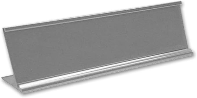 Quality Satin Aluminum Desktop Office Nameplate Holder by NapTags