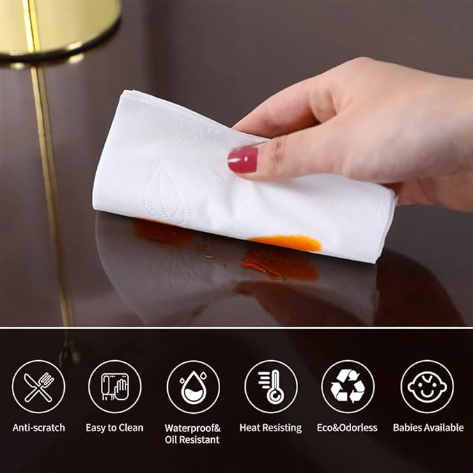 Wood Furniture Surface Protector 1.5mm Thick 38 x 76 Inch Rectangular Clear - Image 4