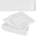 12 Pack Plastic Art Trays, Activity Crafts Tray, Stackable Serving Tray by Bvrbaory