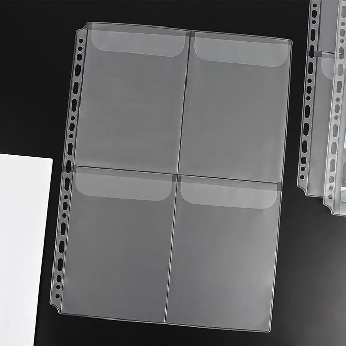 Mogoostry A4 Binder Pockets Zipperless Cash Envelopes 4 Pocket Binder Sleeves - Image 7