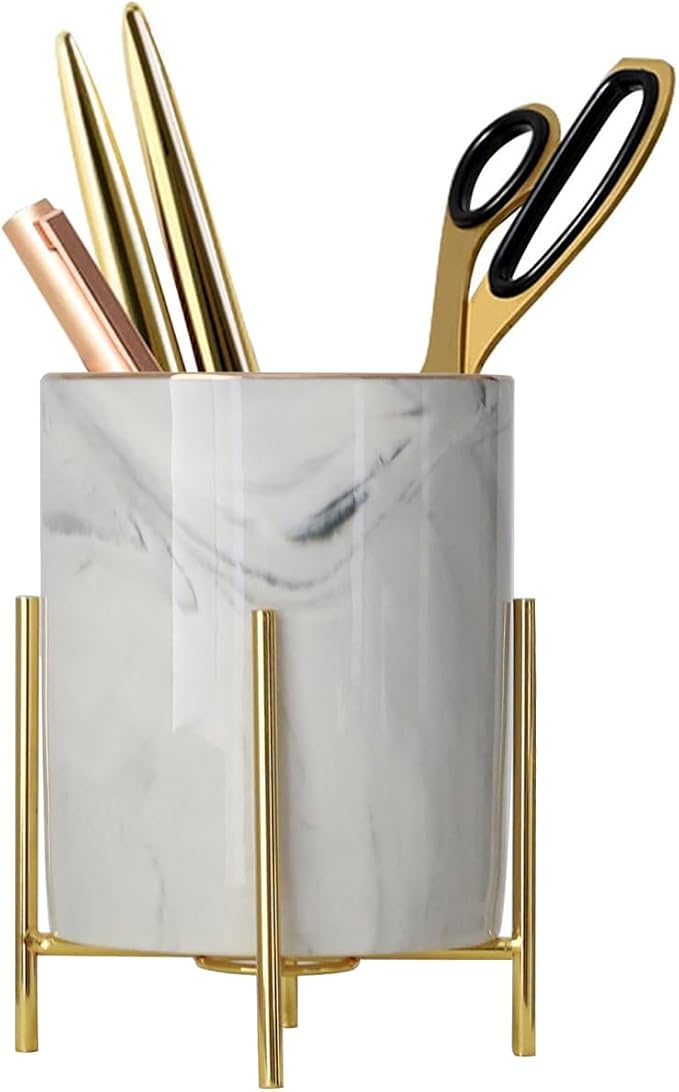Pen Holder for Desk Cute &Home and Office Decor for Makeup Brush Holder Cup by SIEBOLD