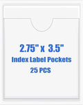 Origin-Joy 25 PCS Self-Adhesive Index Label Pockets by Origin-Joy