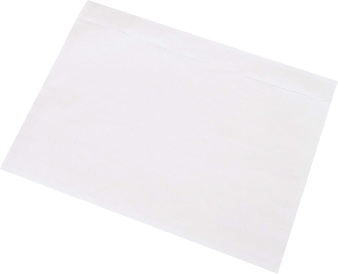 SJPACK 3000 7.5" x 5.5" Clear Adhesive Top Loading Packing List/Label Envelopes - Image 4