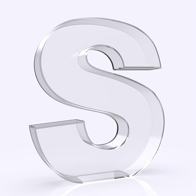 11" Acrylic Letter Charcuterie Box, Reusable Fillable Alphabet Number Shaped by RUFHVTY