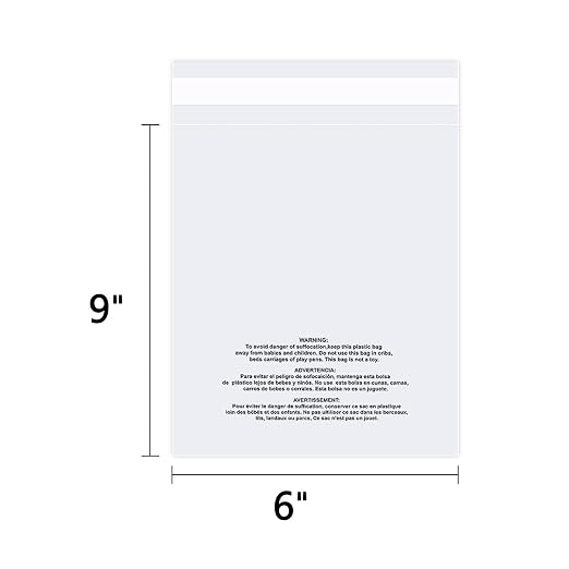 iMailer - 100 Count - 6" x 9" Small Clear Poly Bags - Image 2