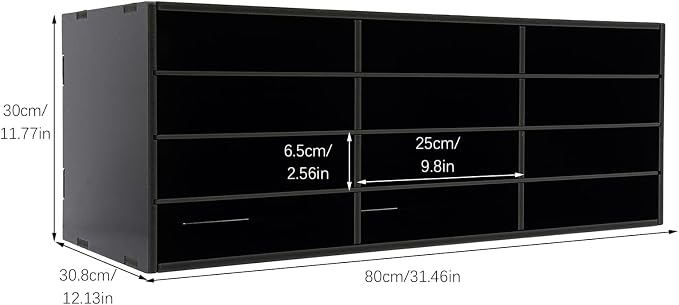 Mailbox for Classroom 12 Slots, Mail Sorter Countertop Paper Organizer Storage - Image 2