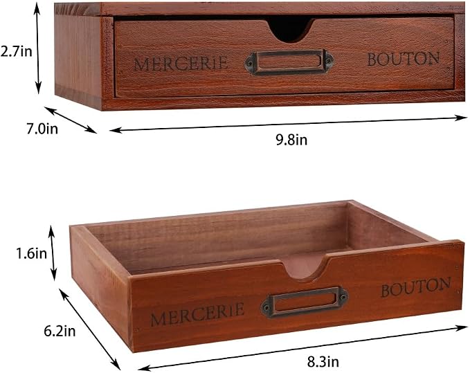 Wooden Storage Box Apothecary Drawers Vintage Wooden Drawers Wood Desktop - Image 3