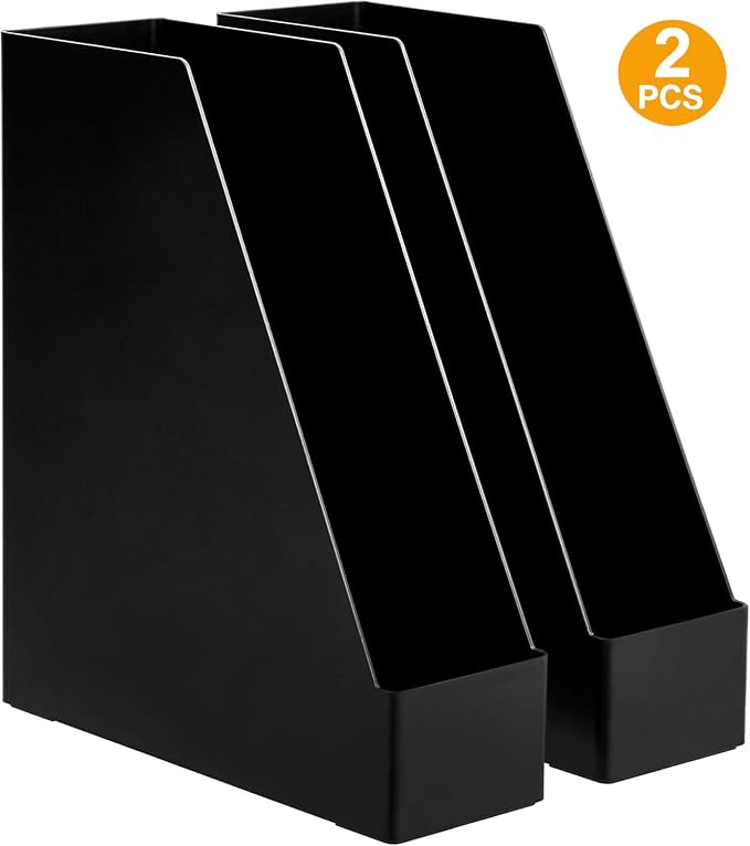Amazon Basics Plastic Desk Organizer Magazine Rack and File Holder - Image 4