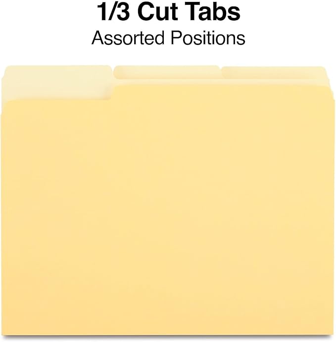 Staples File Folders, Letter Size, 1/3‑Cut Tabs, Durable Paper Stock, 200/Carton - Image 6