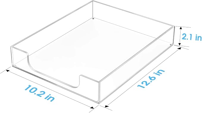 MaxGear Acrylic Letter Tray | Clear Desk Organizer - Image 8