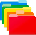Two Tone Color File Folders 8.5 x 11 Inch, 1/3 Cut Tab File Folders Letter Size by WEMEMORN