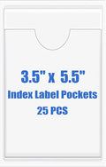 Origin-Joy 25 PCS Self-Adhesive Index Label Pockets by Origin-Joy