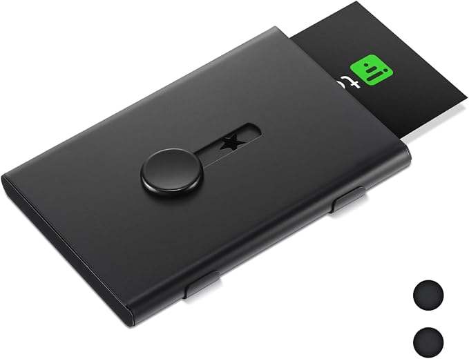 Tatuo 2 Pcs Black Business Card Holder Thumb Drive Stainless Steel Business - Image 4