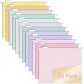 50pcs MagDurnus Hanging File Folders, Pastel Color Design, Letter Size by MagDurnus